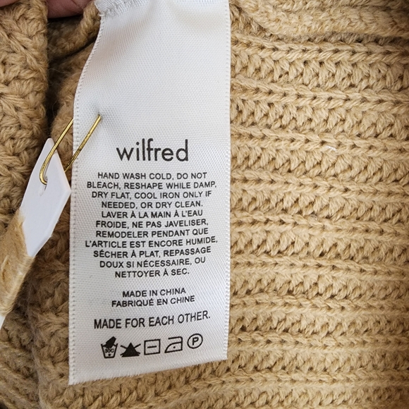 Aritzia Wilfred Montpellier Turtleneck In Color Heather Gold Camel - Picture 6 of 8